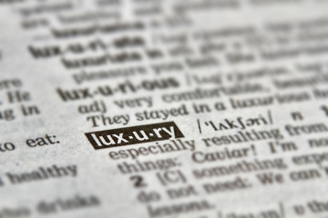 Luxury Word Definition Text