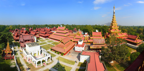 Panorama of Royal Palace in Mandalay