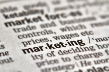 Marketing Word Definition Text