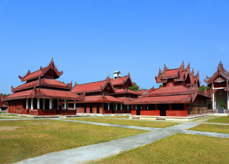 Naklejka premium Royal Palace in Mandalay, Myanmar
