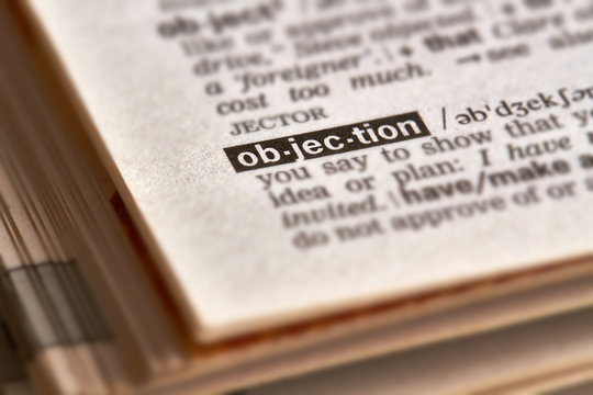 Objection Word Definition Text