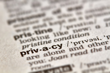 Fototapeta premium Privacy Word Definition Text
