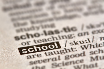 School Word Definition Text