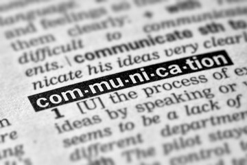 Communication Word Definition Text - obrazy, fototapety, plakaty