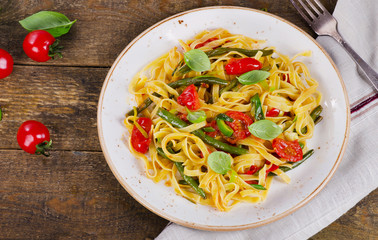 Italian pasta with vegetables