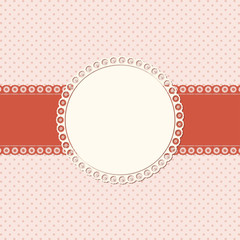 banner and patch on colored background