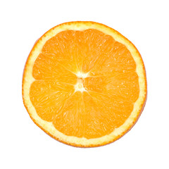 Piece of orange isolated on white