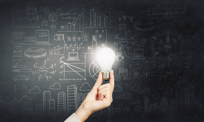 Bright idea for success achieving