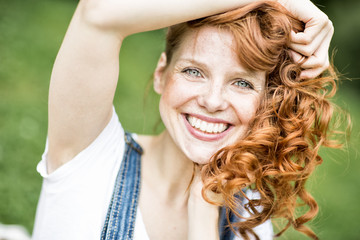 portrait of a red hair beauty