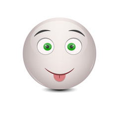 Fototapeta premium Emotion gray smile. Vector illustration