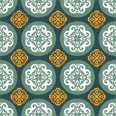 Seamless ornament pattern vector tile