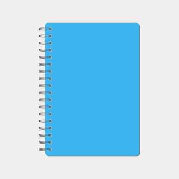 spiral notepad, notebook. Closed notebook