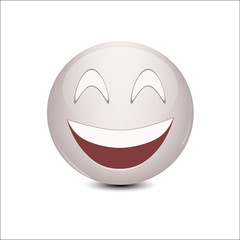 Emotion gray smile. Vector illustration