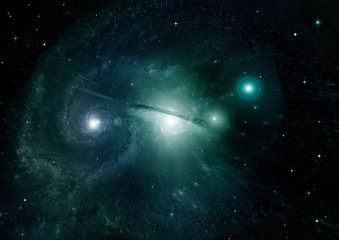 galaxy in a free space