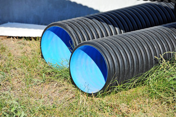 Stacked PVC pipe