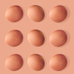 Chicken eggs pattern square