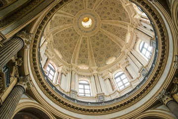 Fototapeta na wymiar Basilica di Superga frontal view, Turin, Italy