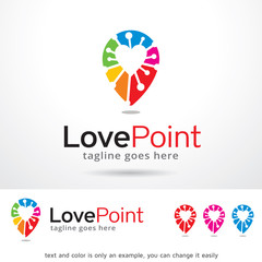 Love Point Logo Template Design Vector