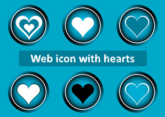 Clipart with icons of hearts