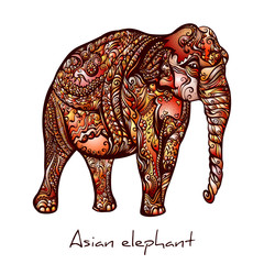Obraz premium Elephant Doodle