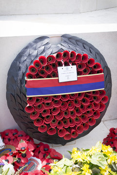 The wreath placed by Queen Elizabeth II at the British war cemet