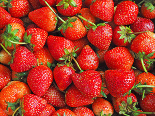 Close up of fresh strawberries