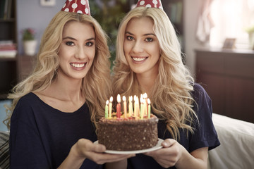 Birthday for beautiful young twins