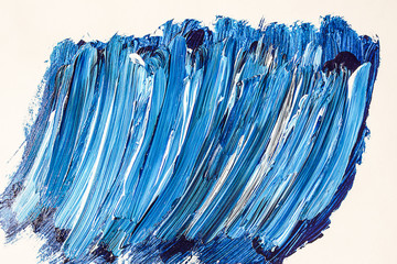 Blue and white acrylic brush strokes