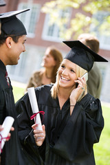 Graduation: Talking on the Phone to a Relative