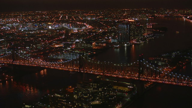 Aerial view of Queensboro bridge
