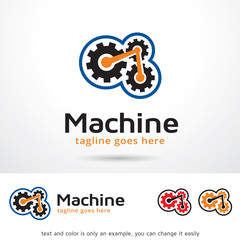 Machine Logo Template Design Vector