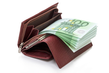 Wallet with euro