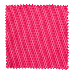 pink fabric swatch samples isolated on white background