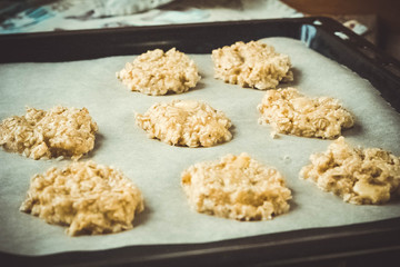 raw homemade oatmeal cookies