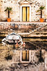 small port in the center of Lazise, Lake Garda, Verona, Italy