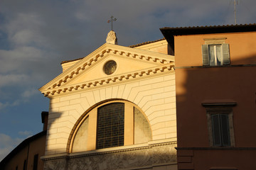 Fototapeta premium Rome,Italy,church,evening,spring.