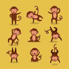 Naklejka premium funny monkey design 