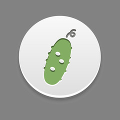 Cucumber icon. Vegetable vector illustration