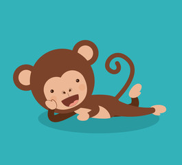 Obraz na płótnie Canvas funny monkey design 