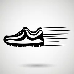 Deurstickers running shoes design  © Gstudio