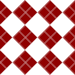 Diamond Chessboard Red Background Vector Illustration