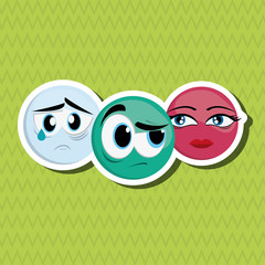 Obraz premium Cartoon face design 