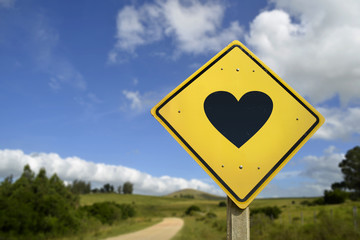 Love of your life soulmate concept icon road sign - 105451995