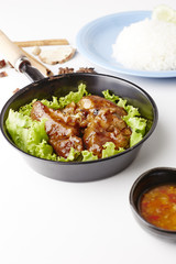 Thai food goulash on white background

