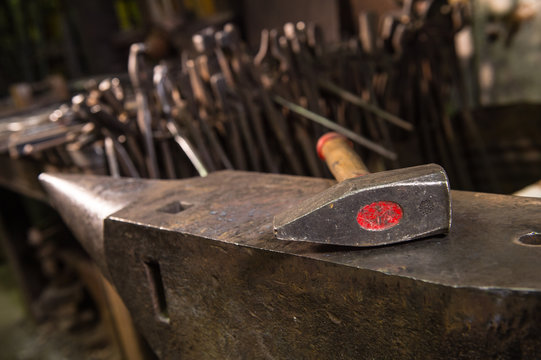 Blacksmith workshop-Anvil and Hammer