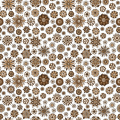 Henna Mehndi Doodles Vintage Seamless Pattern