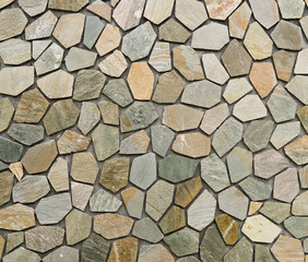 hand made rustic rock wall