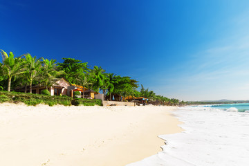 Mui Ne White Sandy Beach, Vietnam. Asia - obrazy, fototapety, plakaty