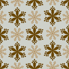 Snowflakes modern seamless pattern, wonderland background