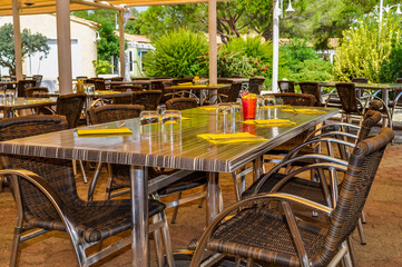 Terrasse de restaurant.